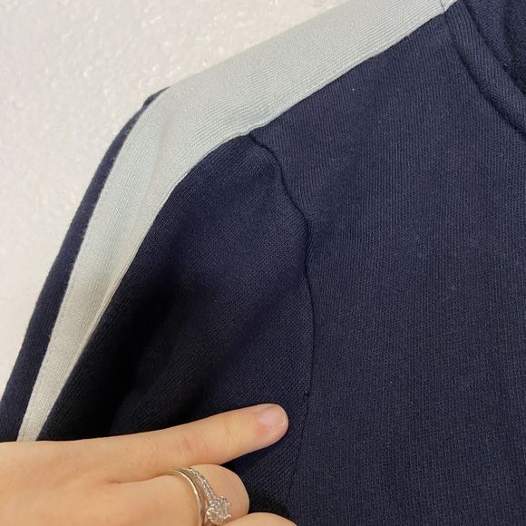 Anthropologie Navy Floral Bomber Jacket - Picture 3 of 14